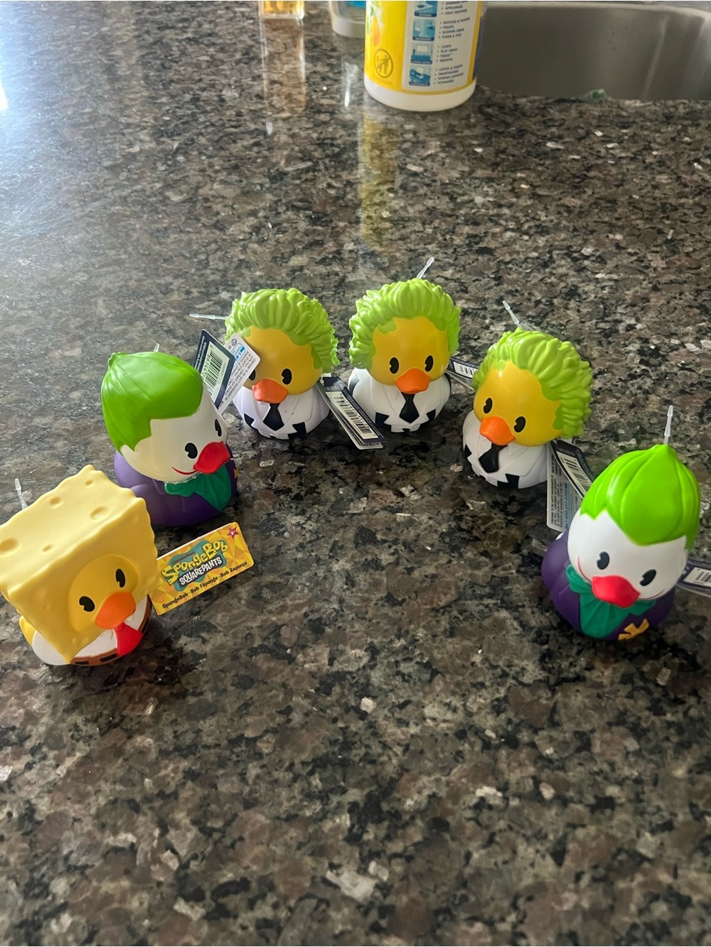 SpongeBob SquarePants Collectible Character Ducks in Yellow, Green & Purple